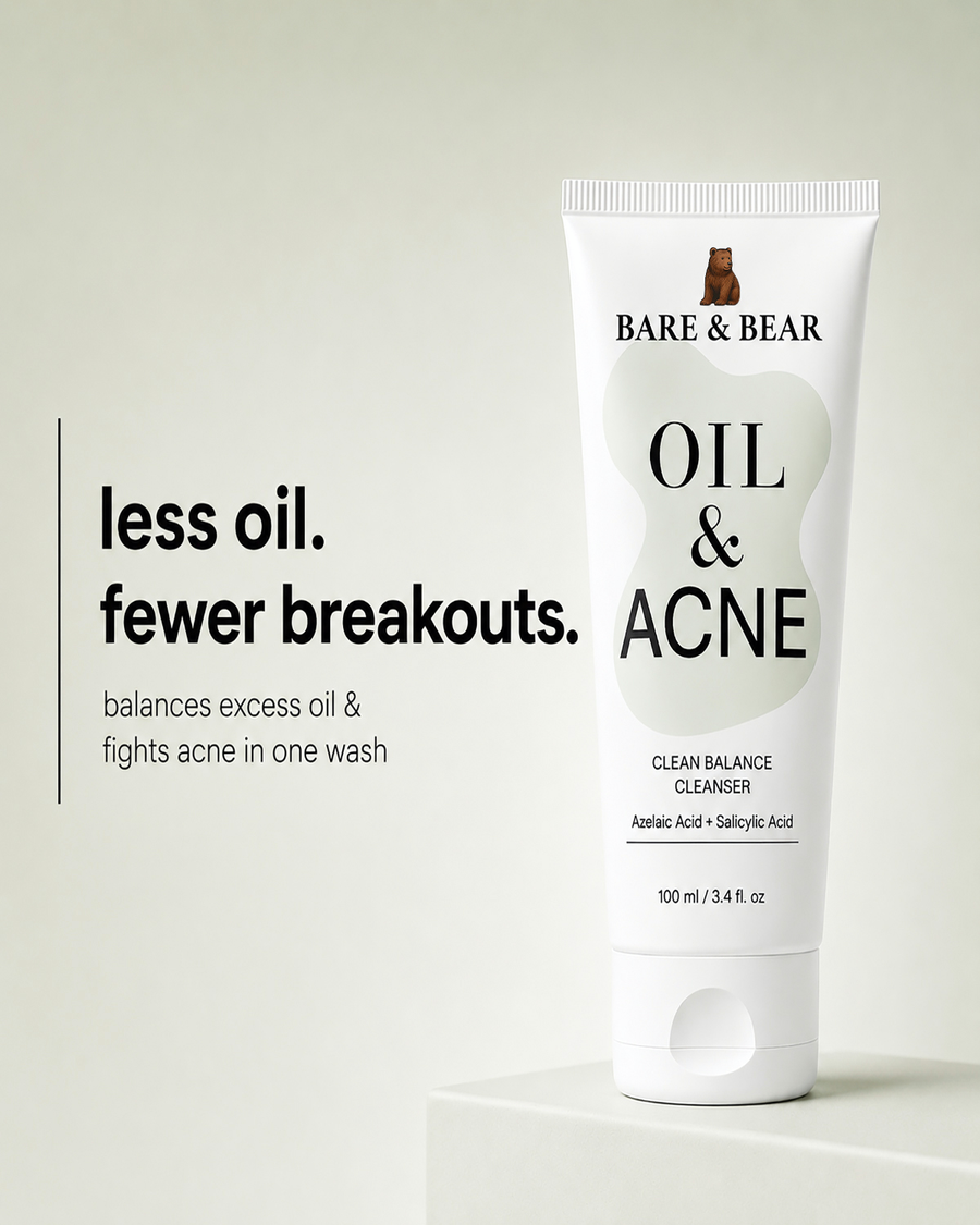 Oil & Acne Control Cleanser - Front View by BARE & BEAR
